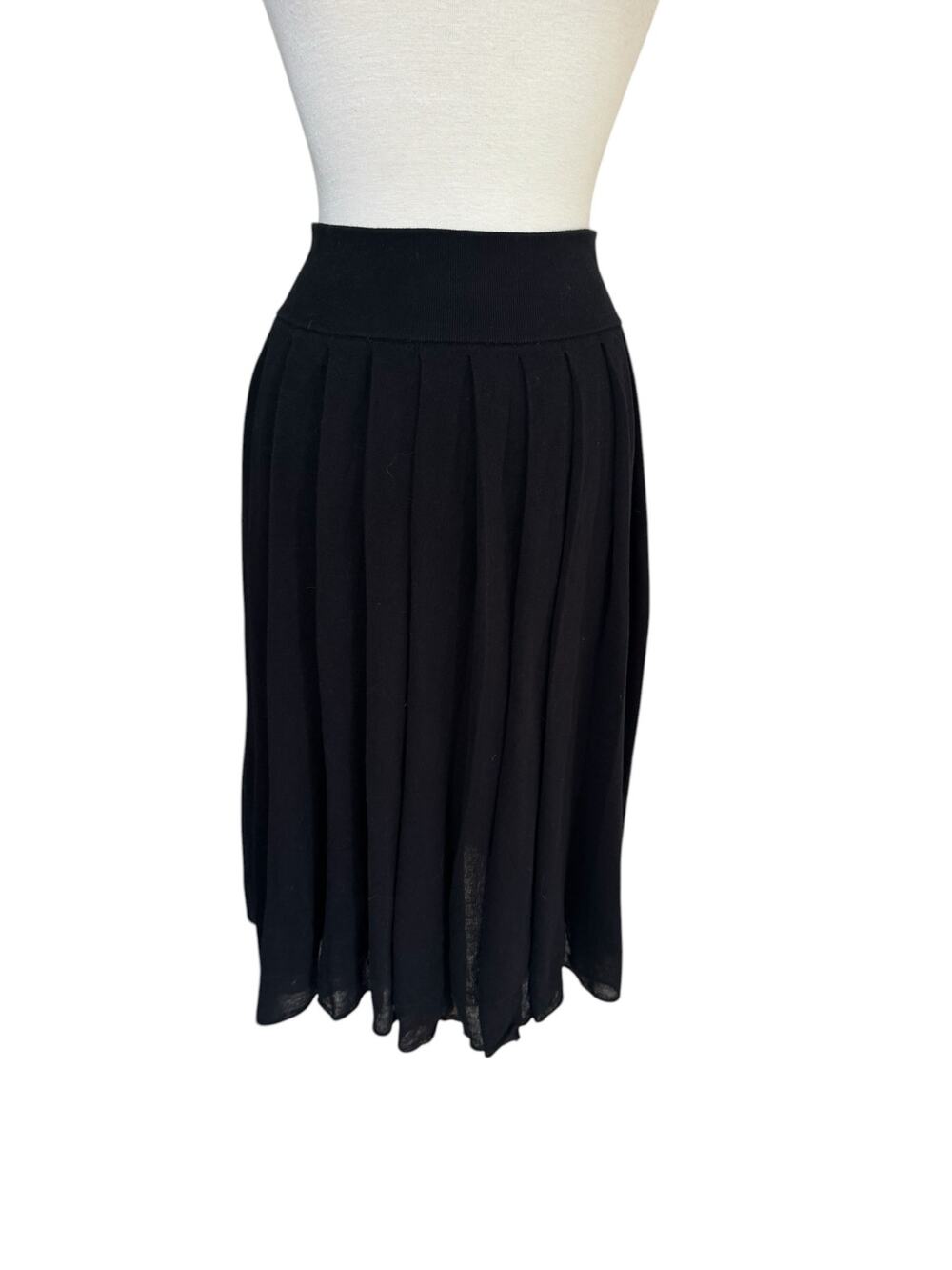 RALPH LAUREN LRL 100% Cotton Pull On Pleated Knit Skirt Sz Medium Elastic Waist